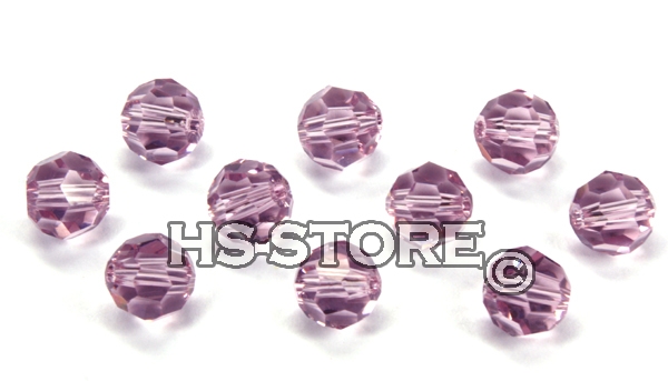 Swarovski Light Amethyst rund 6mm 10 Stück