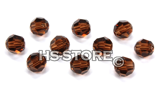 Swarovski Smoked Topaz rund 6mm 10 Stück