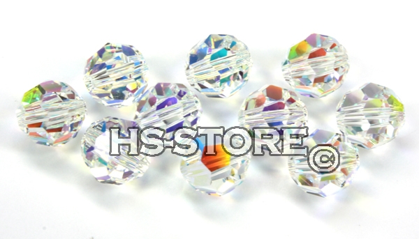 Swarovski Crystal AB 8mm rund 10 Stück