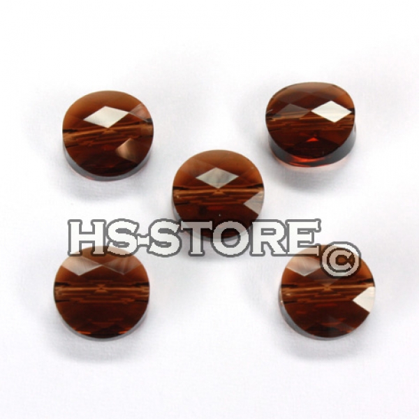 Swarovski Smoke Topaz 8 mm rund 5 Stück