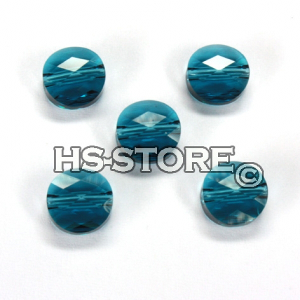 Swarovski Indicolite 8 mm rund 5 Stück