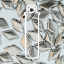 MINI GEMDUO 6X4MM CRYSTAL BRONZE ALUMINIUM -APRX 8.5GM/TB