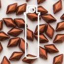 MINI GEMDUO 6X4MM CRYSTAL BRONZE FIRE RED-APRX 8.5GM/TB