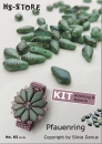 Kit + Anleitung Pfauenring No.5